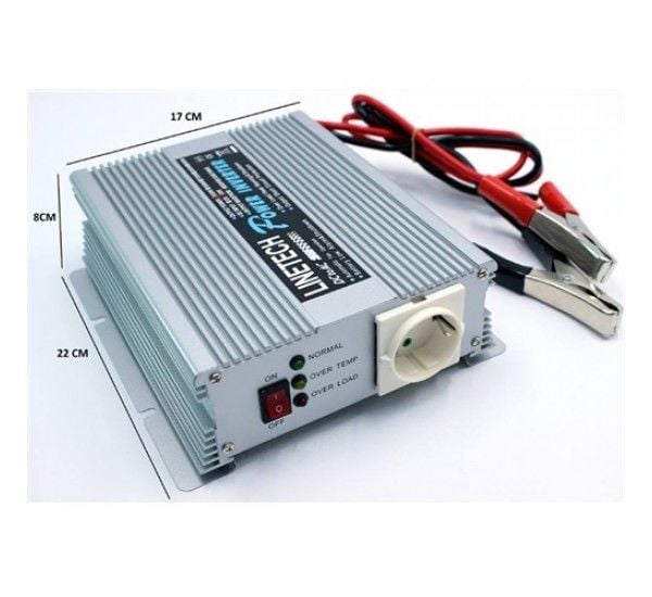 a301-600-24 Linetech 24V 1000W Modifiye Sinüs Inverter - Görsel 1