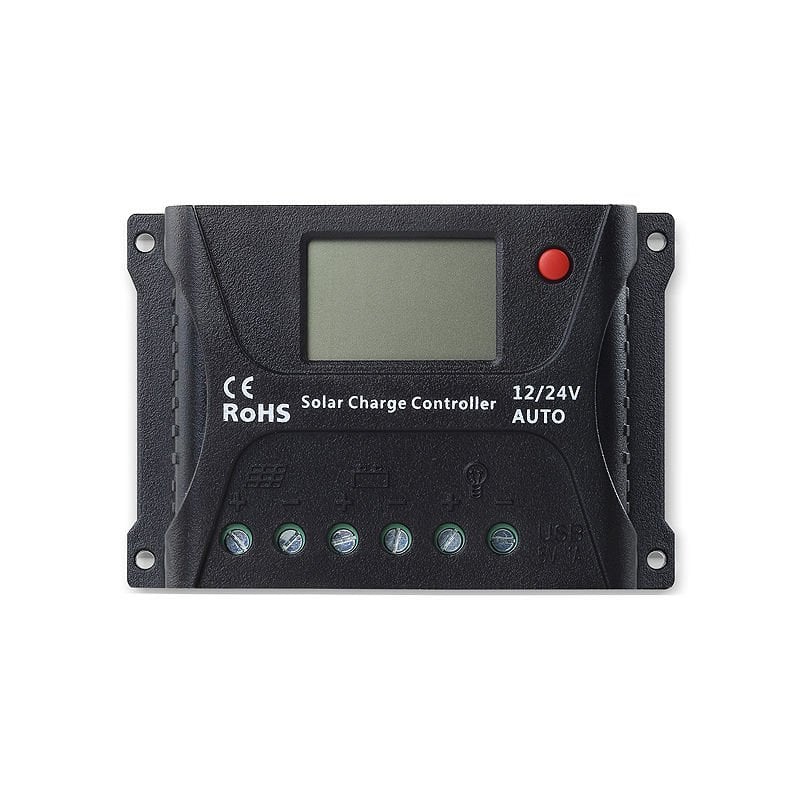 hp241002 SRNE SR-HP2410 12 V/24 V 10A PWM Solar şarj regülatörü IP30 HP2410 - Görsel 1